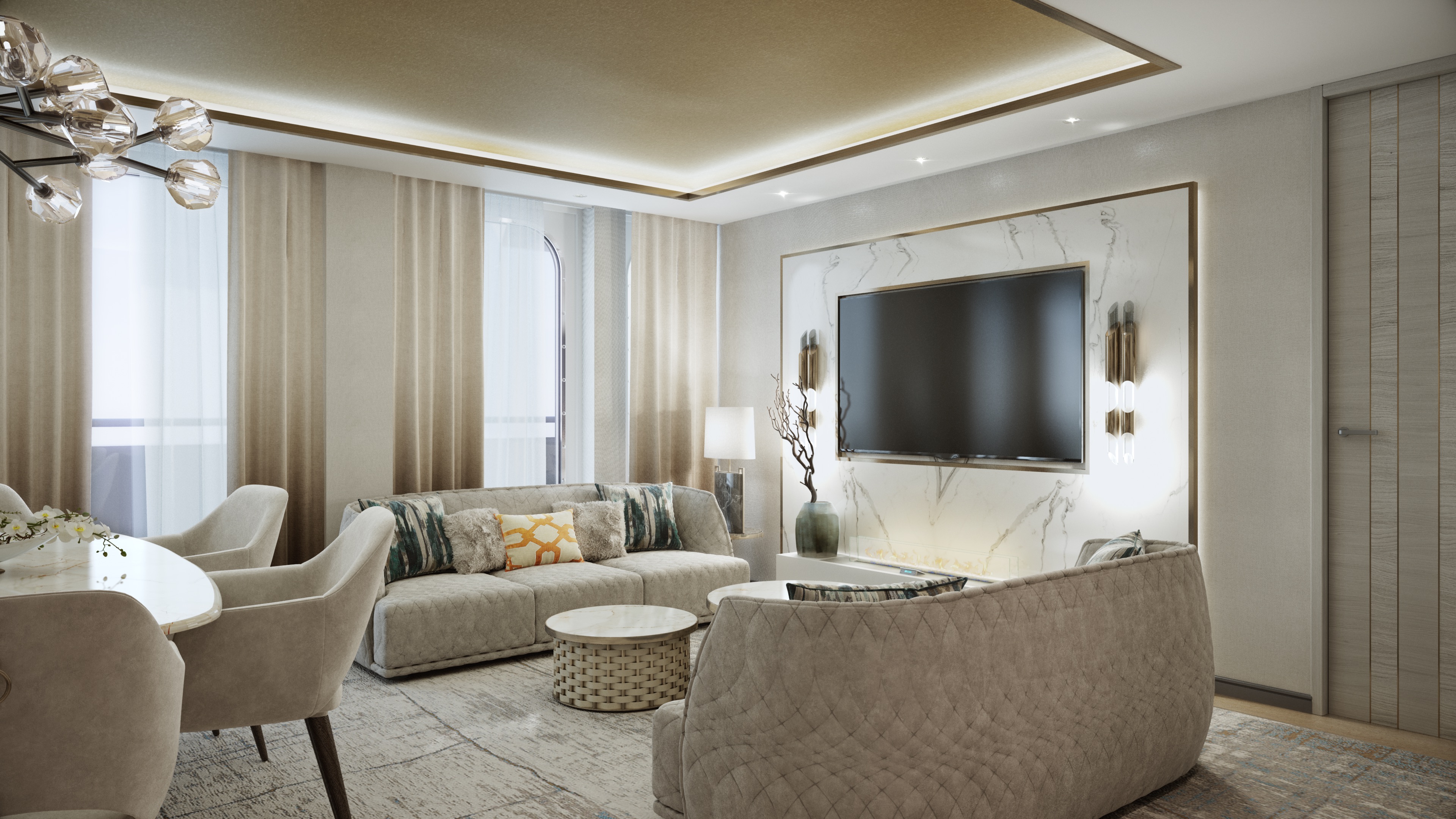 Crystal Cruises - Crystal Endeavor - RENDERING - Owners Suite 1.jpg
